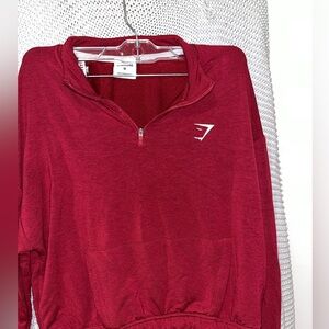 Maroon Gymshark crop jacket